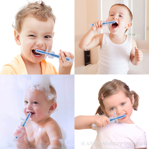 Bàn chải đánh răng Silicone Silicone Silicone cấp độ thực phẩm